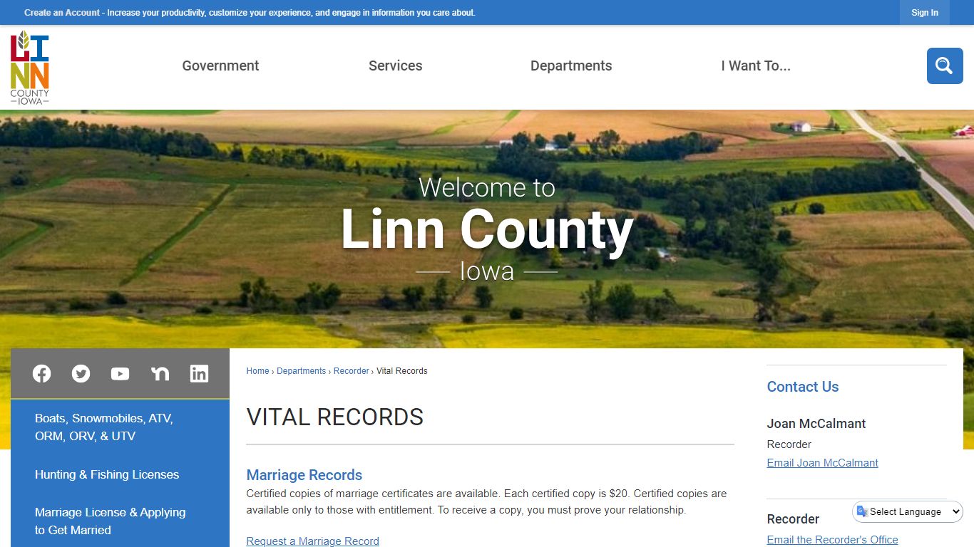 Vital Records | Linn County, IA - Official Website